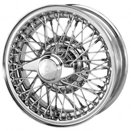 JANTE 4" x 13" XW458C/2 CHROMÉE MWS TUBE TYPE - Austin Healey Sprite, MG Midget et Sunbeam Alpine