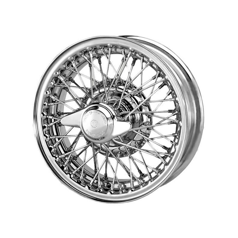 JANTE 4" x 13" XW458C/2 CHROMÉE MWS TUBE TYPE - Austin Healey Sprite, MG Midget et Sunbeam Alpine