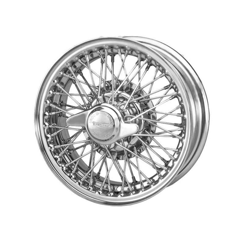 JANTE 4½" x 13" XW466C/2 CHROMÉE MWS TUBE TYPE - Triumph Spitfire Mk II, Triumph Spitfire Mk III, Triumph GT6 Mk I