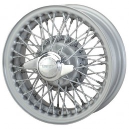JANTE 4½" x 13" XW466S GRIS ARGENT MWS TUBE TYPE - Triumph Spitfire Mk II, Triumph Spitfire Mk III, Triumph GT6 Mk I