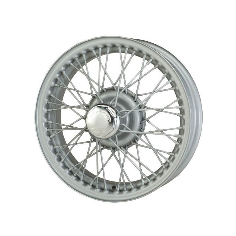 JANTE 4" x 15" XW450S MWS GRIS ARGENT  TUBE TYPE - Austin Healey, Lotus, MG, Reliant, Triumph&TVR