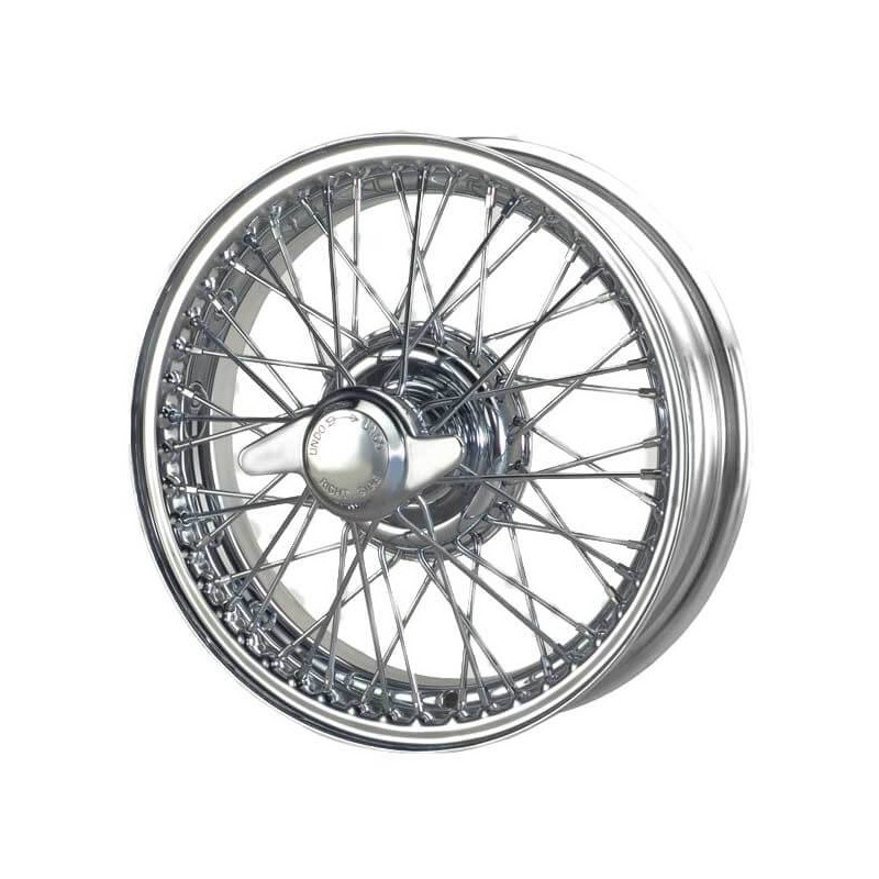 JANTE 4" x 15" XW450C/2 MWS CHROMÉE  TUBE TYPE - Austin Healey, Lotus, MG, Reliant, Triumph&TVR